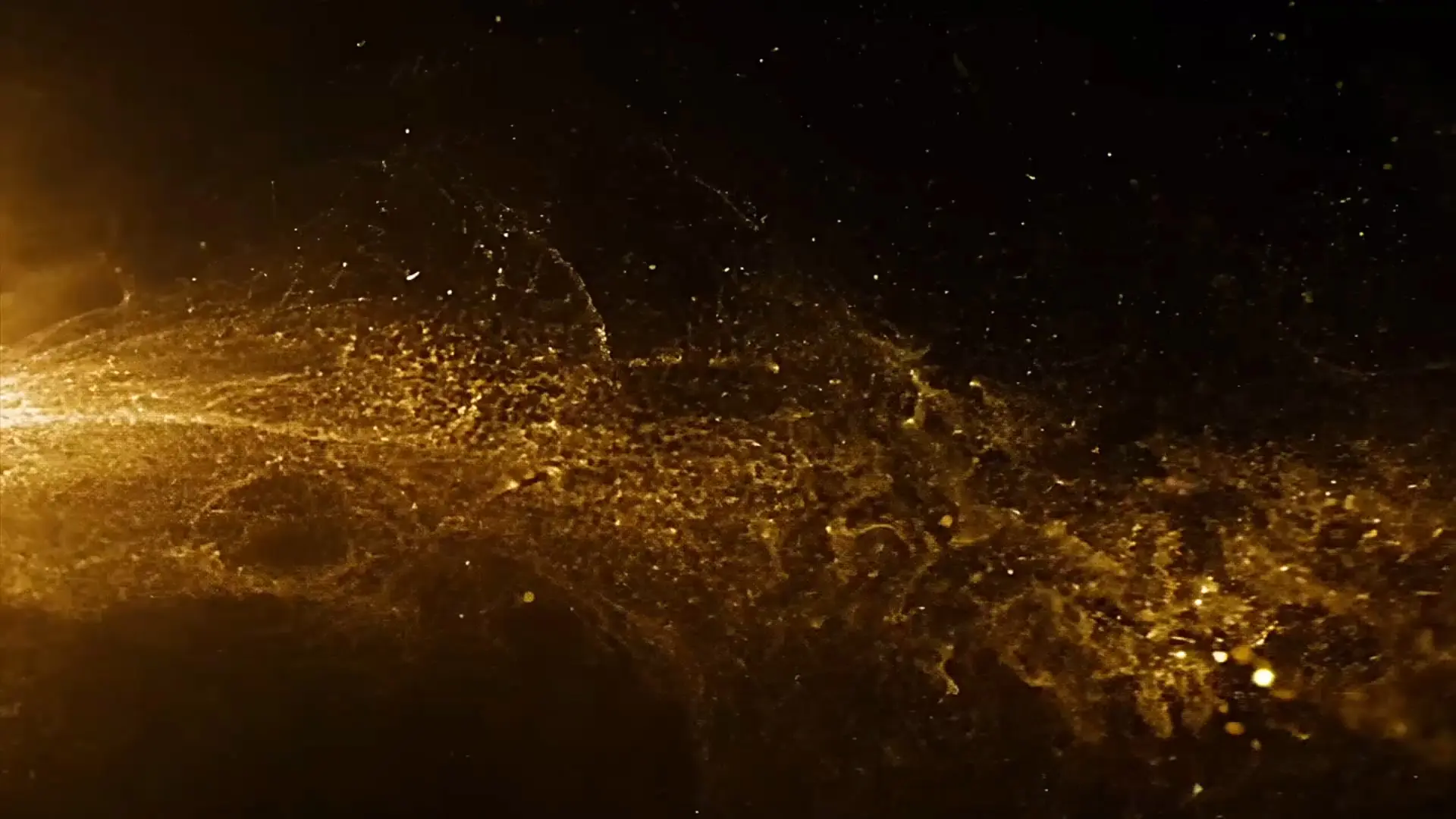 Golden Glitter Burst Transition for Luxurious Title Animation